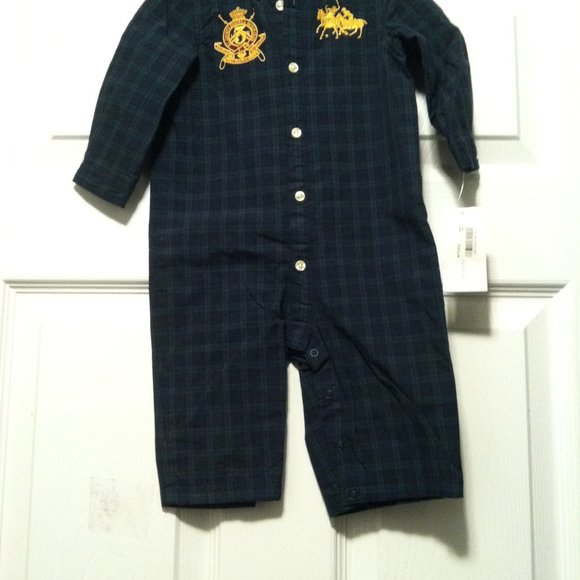 POLO RALPH LAUREN BOYS NEW ROMPER SIZE: 9M